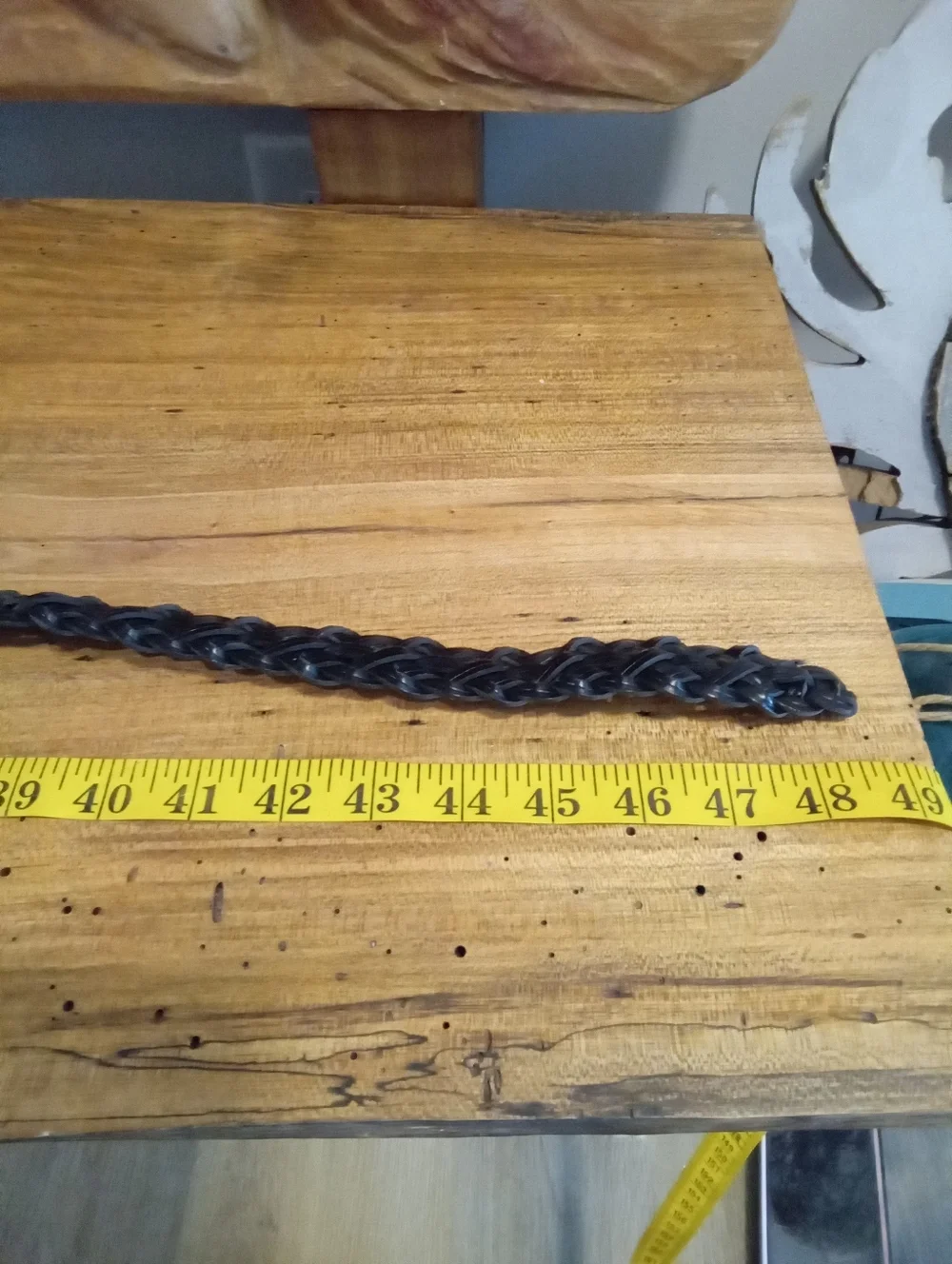 Black Woven Leather Belt - Classic Braided Style Size 2X